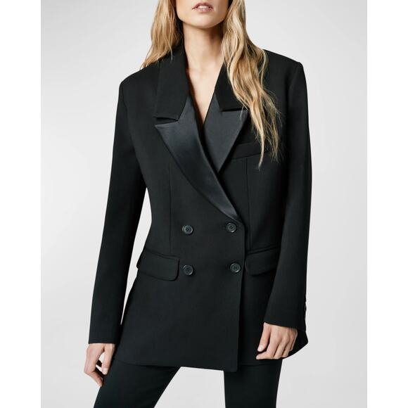 Smythe Oversized Double-Breasted Tux Blazer Black Size Small Oversized Chic Sexy - Picture 15 of 15